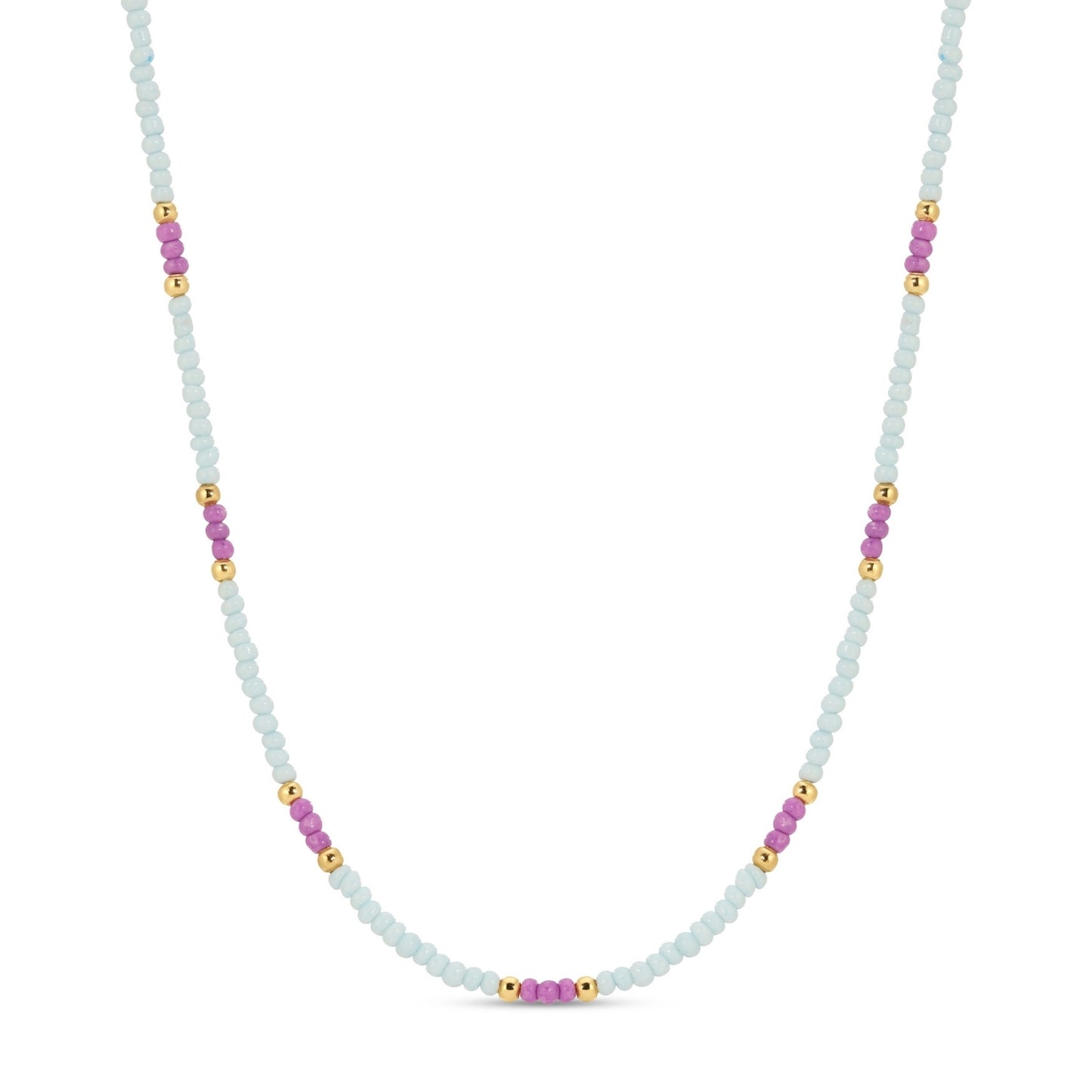 Set/8 Assorted 2mm seed bead necklaces
