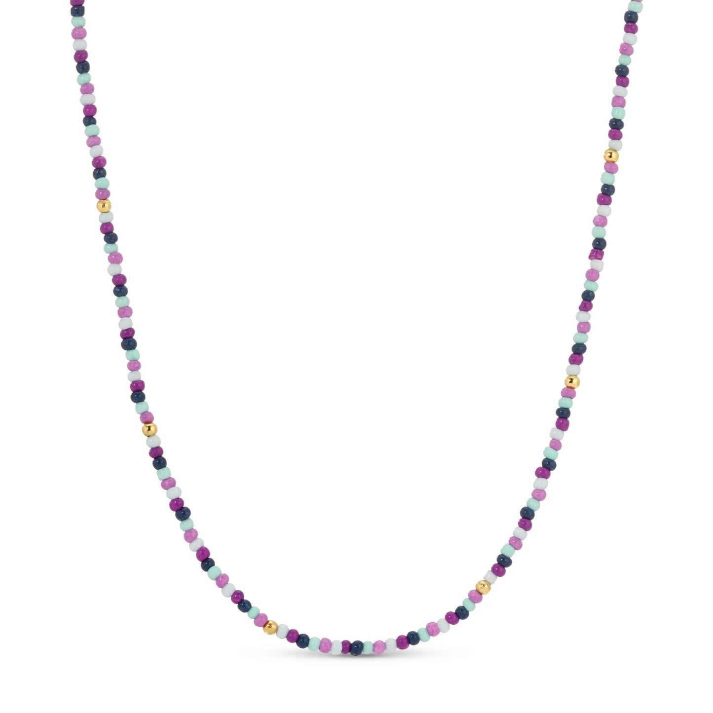 Set/8 Assorted 2mm seed bead necklaces