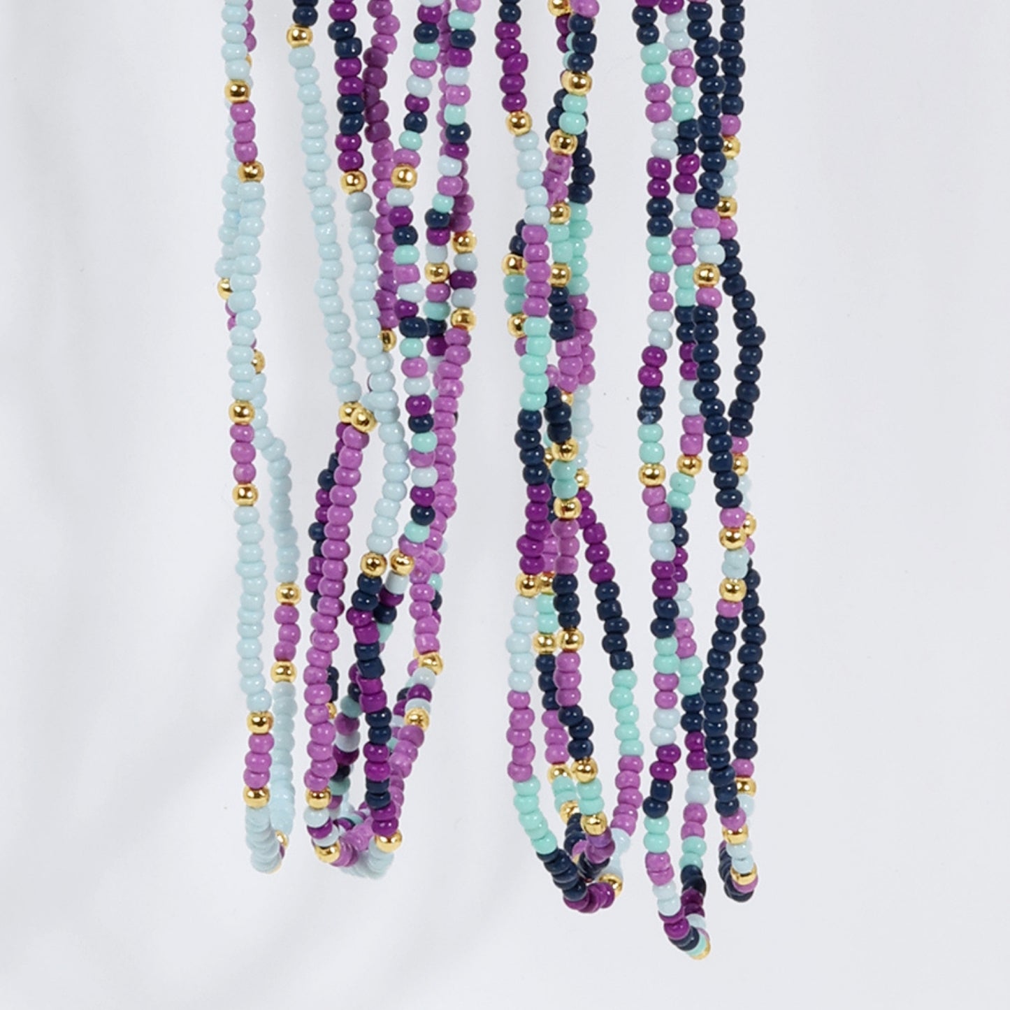 Set/8 Assorted 2mm seed bead necklaces