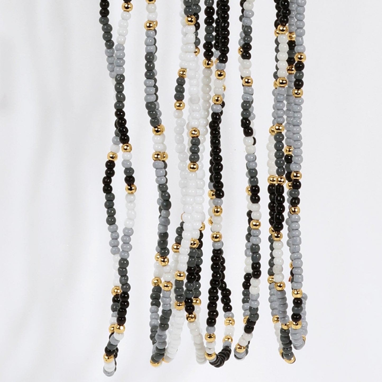 Set/8 Assorted 2mm seed bead necklaces