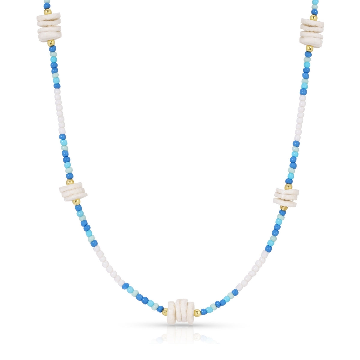 Set/4 Cluster Shell Seed Bead Necklaces