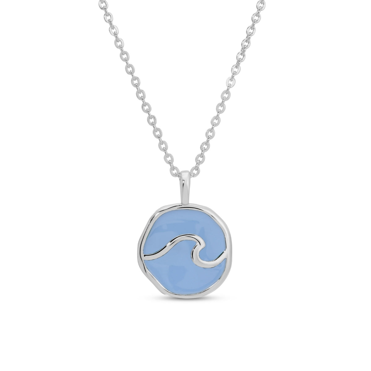 Blue Wave Pendant Necklace