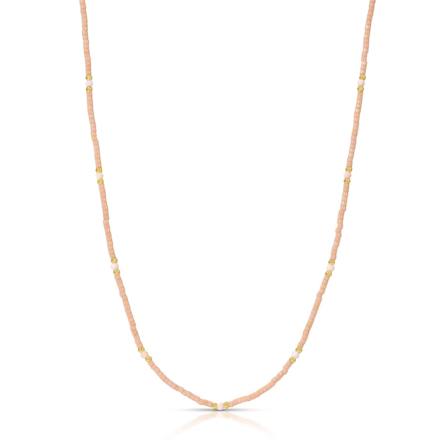 Set/8 Miyuki Delica and 2mm Stone Necklaces