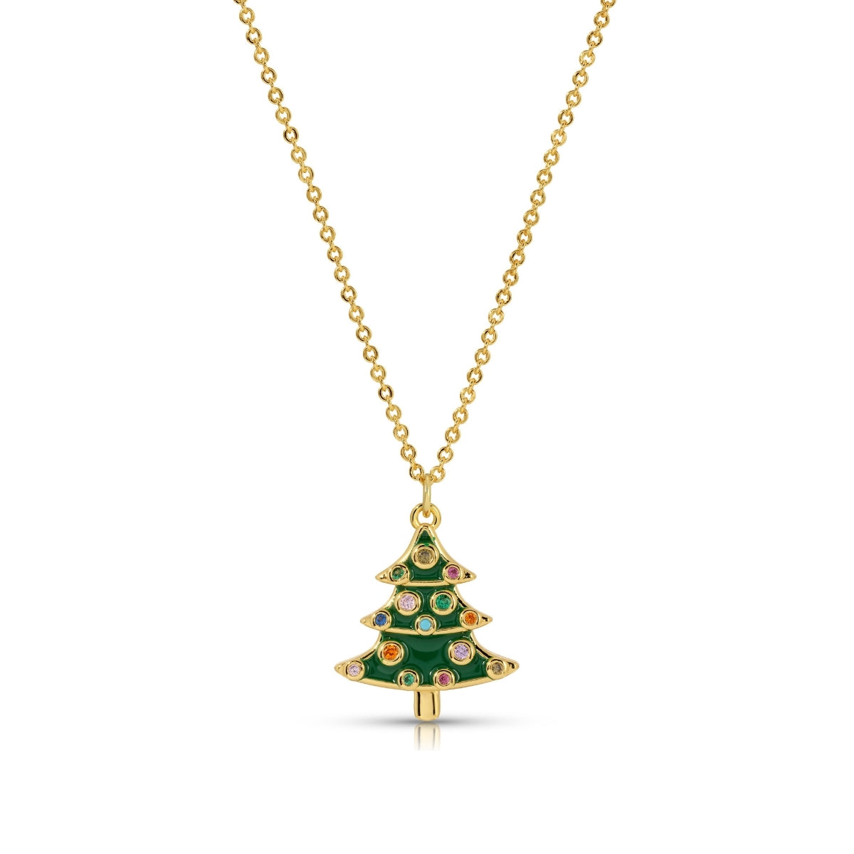 Holiday Spirit | Enamel Christmas Tree Necklace