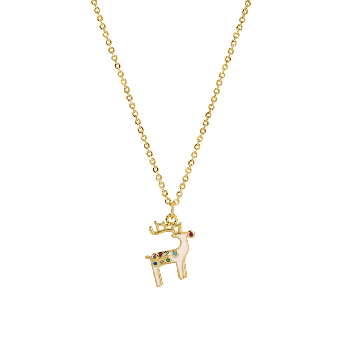 North Star Guide | Enamel Reindeer Necklace