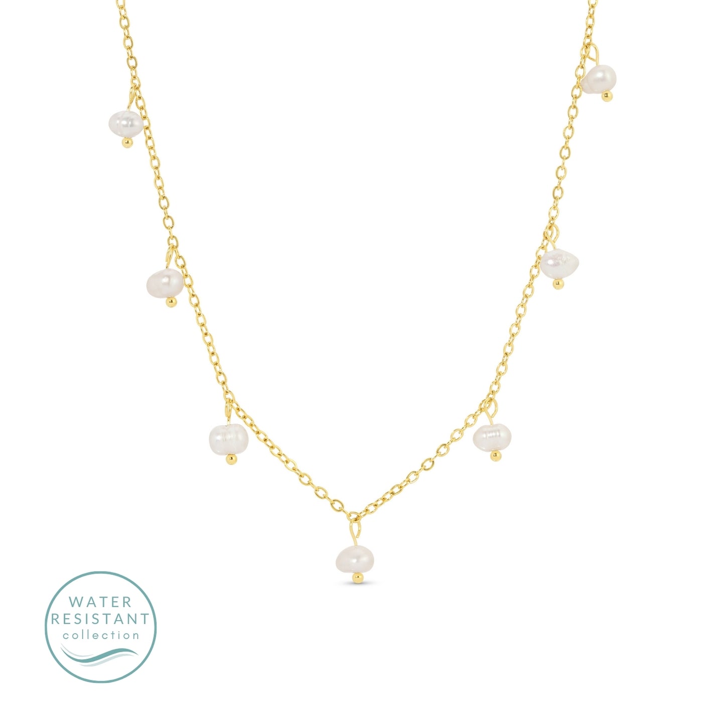 Sweet Pearl Accented Necklace, Water Resistant