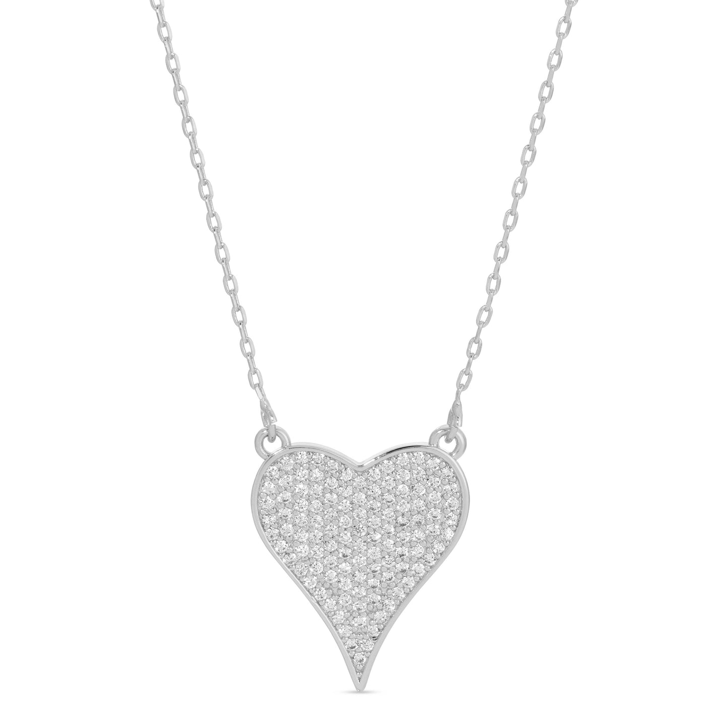 Sparkling Pavé Heart Necklace