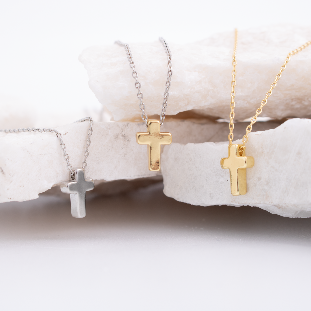 Small Simple Cross Necklace