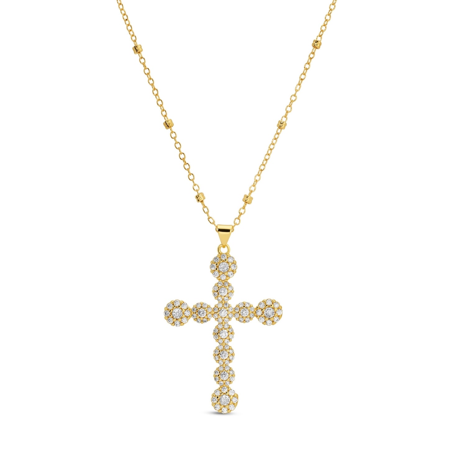Long Vintage Vibe Cross Necklace