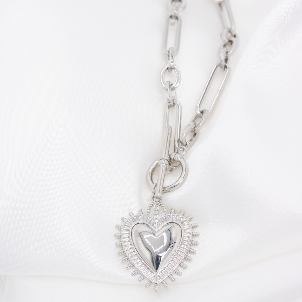 Heart Statement Toggle Necklace