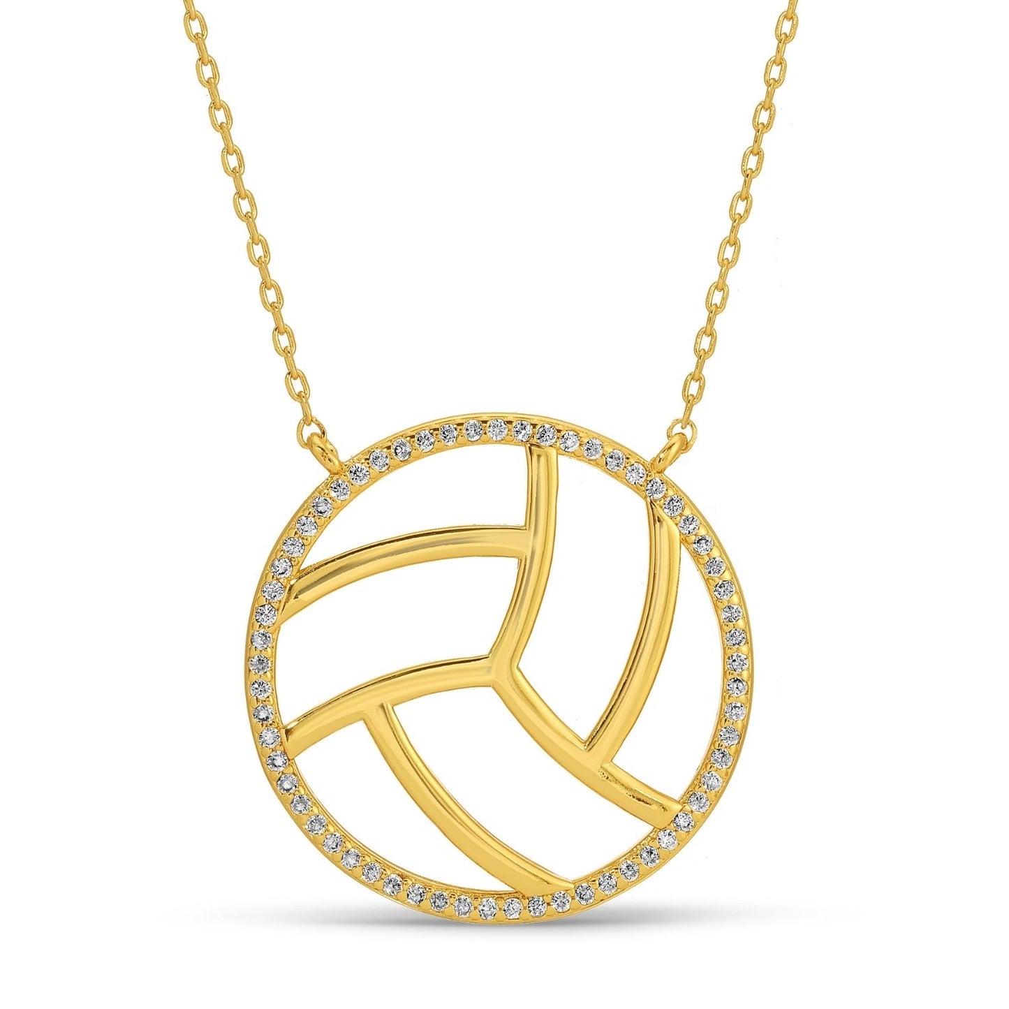 Glitzy Volleyball Necklace