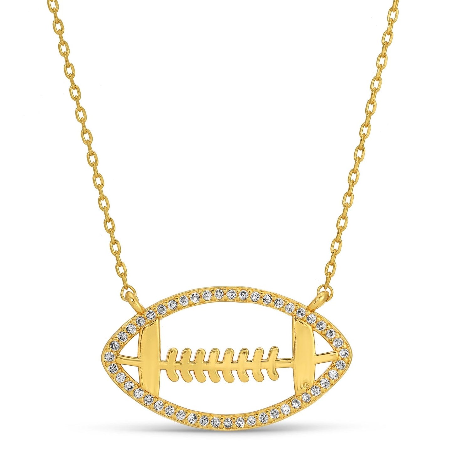 Glitzy Football Necklace