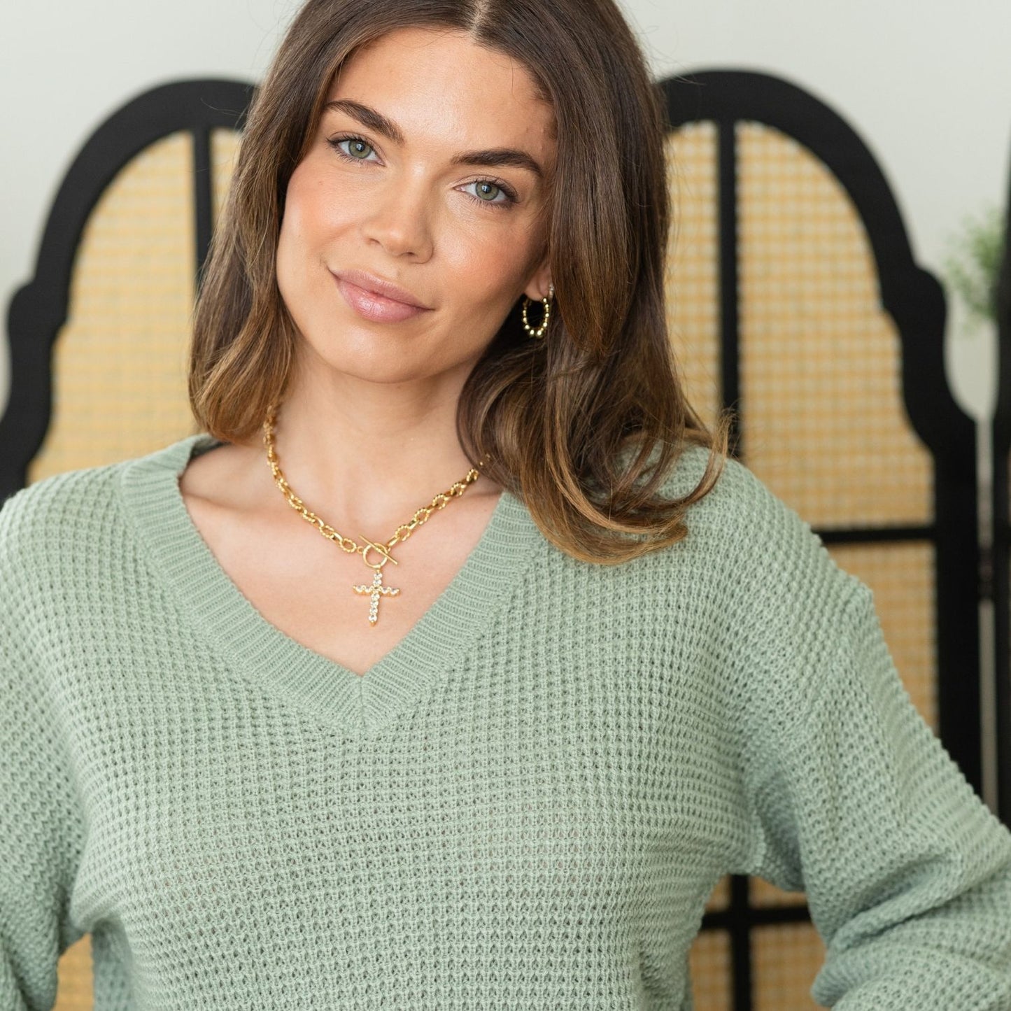 Large Cross Toggle Necklace