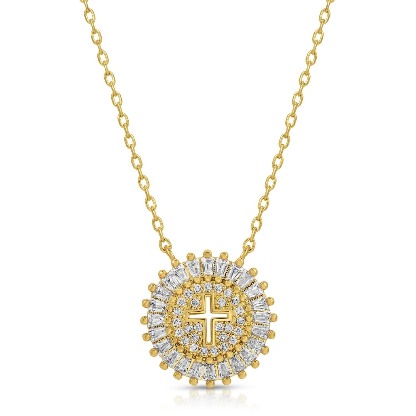 Shimmering Cross Necklace