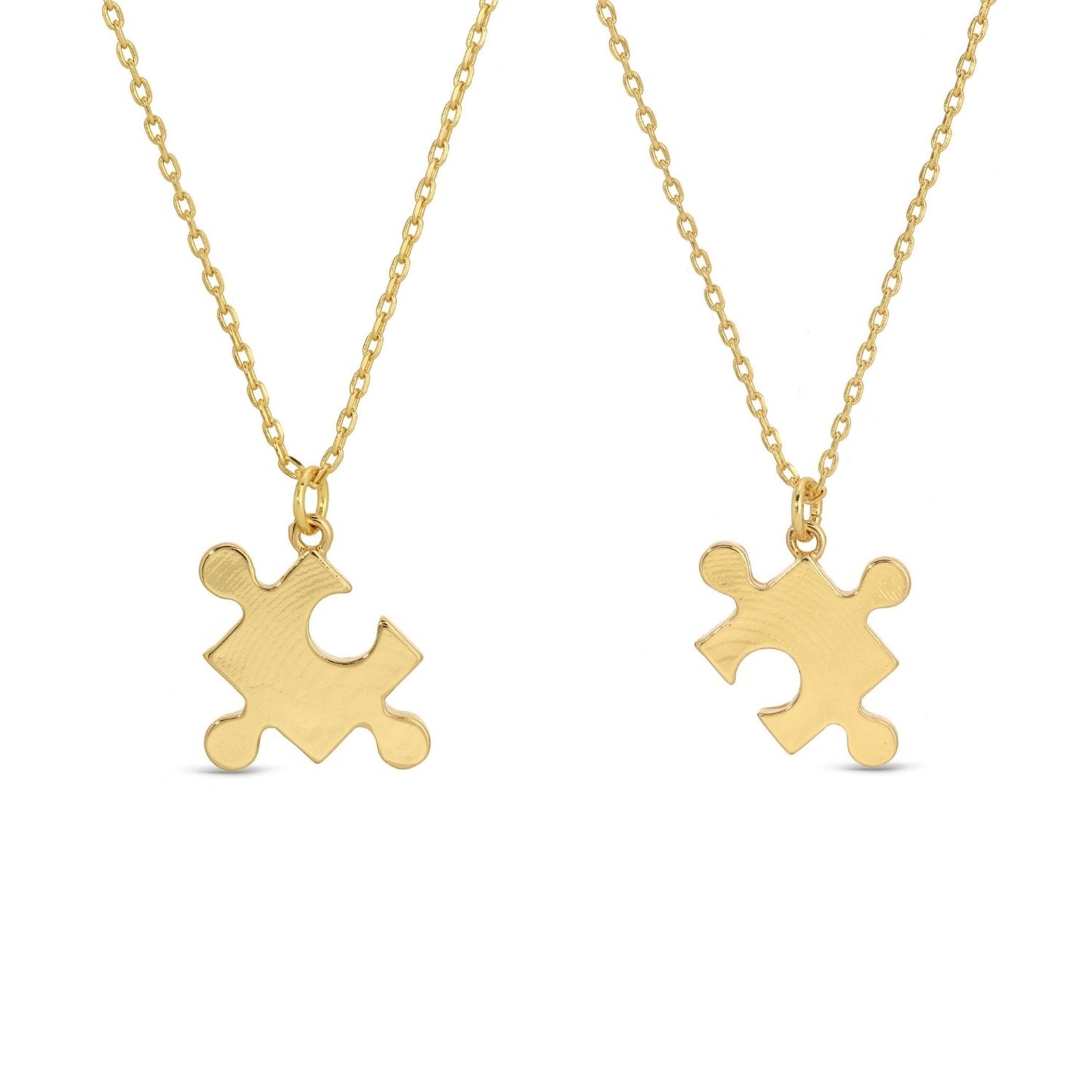 BFF Necklaces - Pair of Puzzle Pieces Necklaces