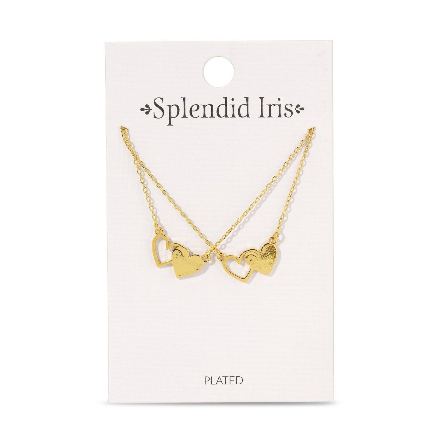 BFF Necklaces - Pair of Side by Side Hearts