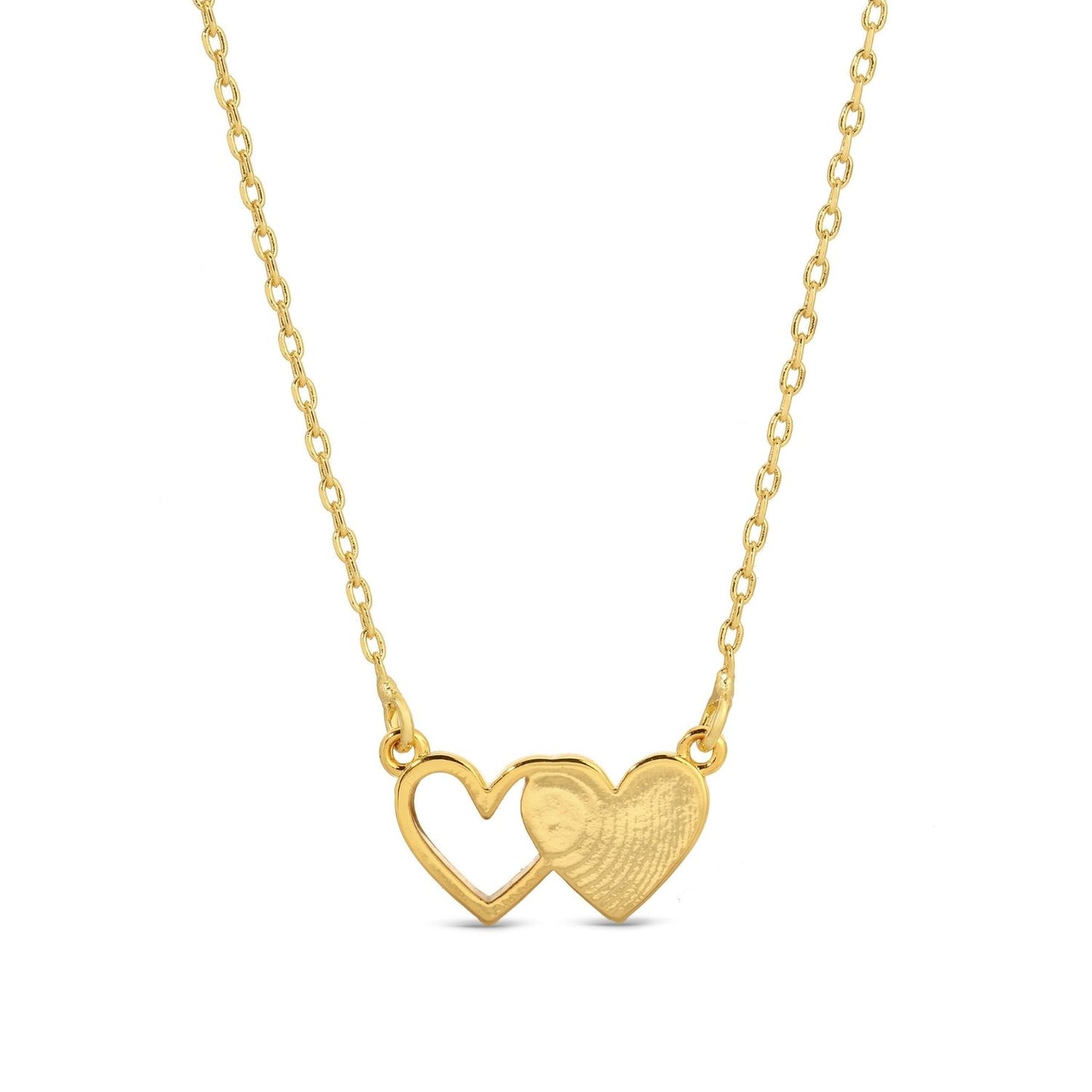 BFF Necklaces - Pair of Side by Side Hearts