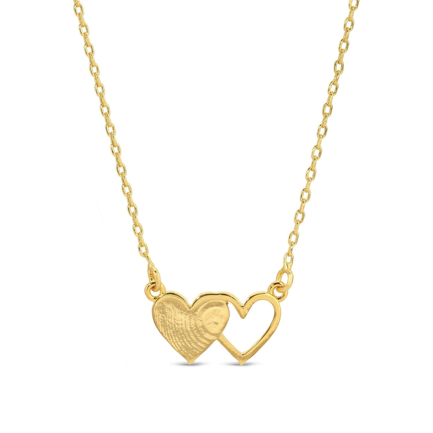 BFF Necklaces - Pair of Side by Side Hearts