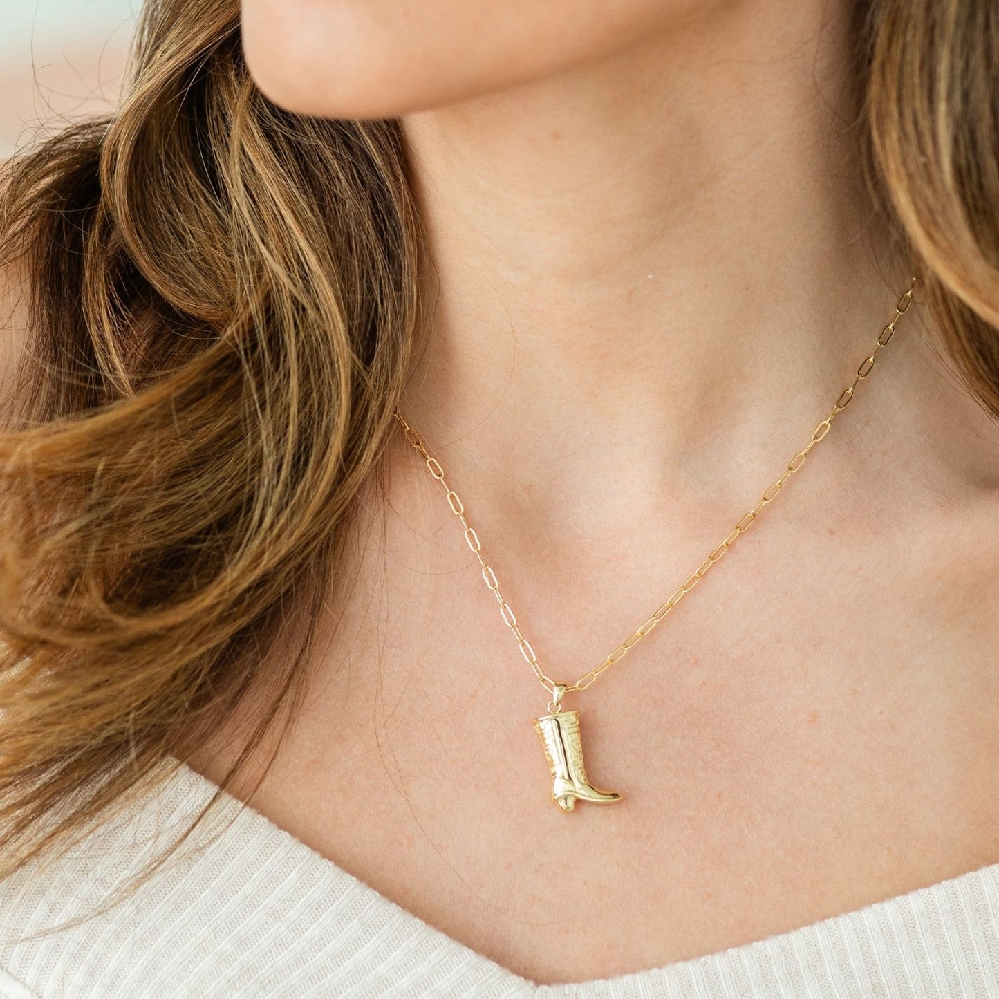 Cowgirl Boot Pendant