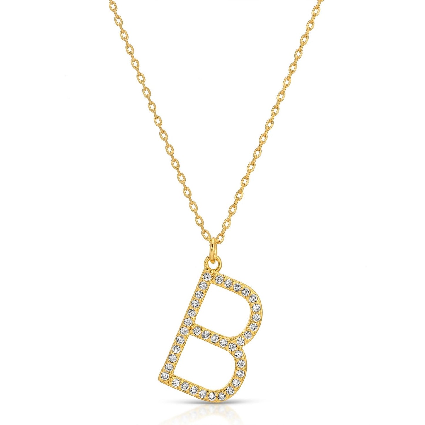 Large Pave Initial Pendants