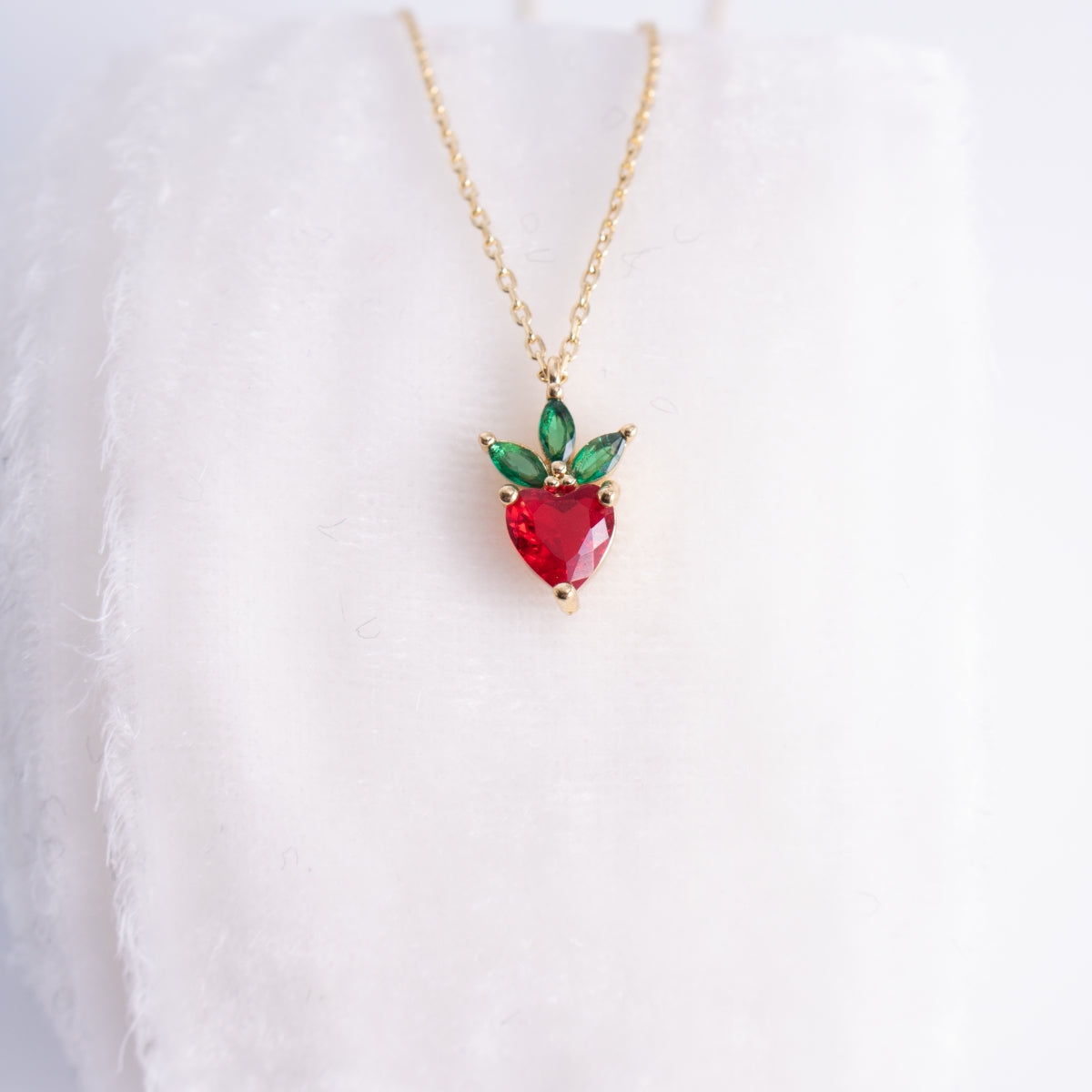 Delicate Strawberry Necklace