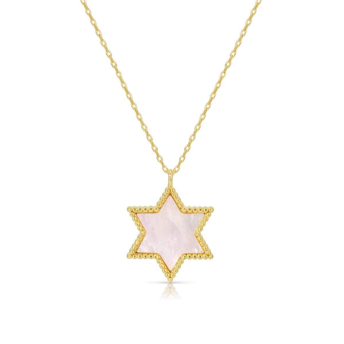 Star of David Shell Pendant Necklace