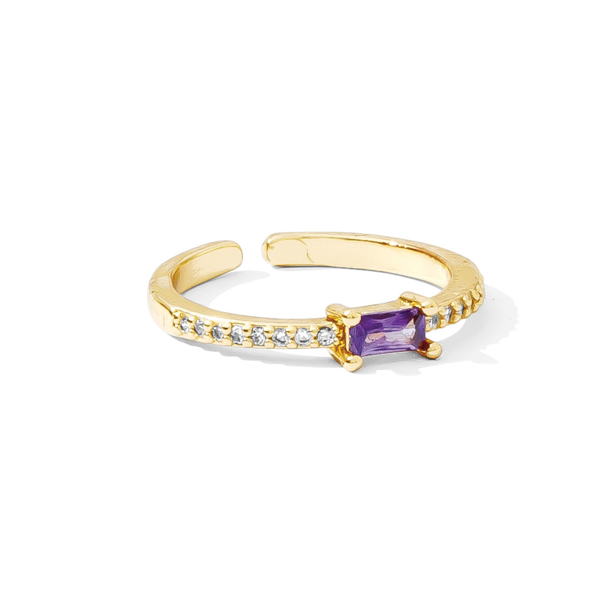 Just a Touch of Color Pave Adjustable Ring