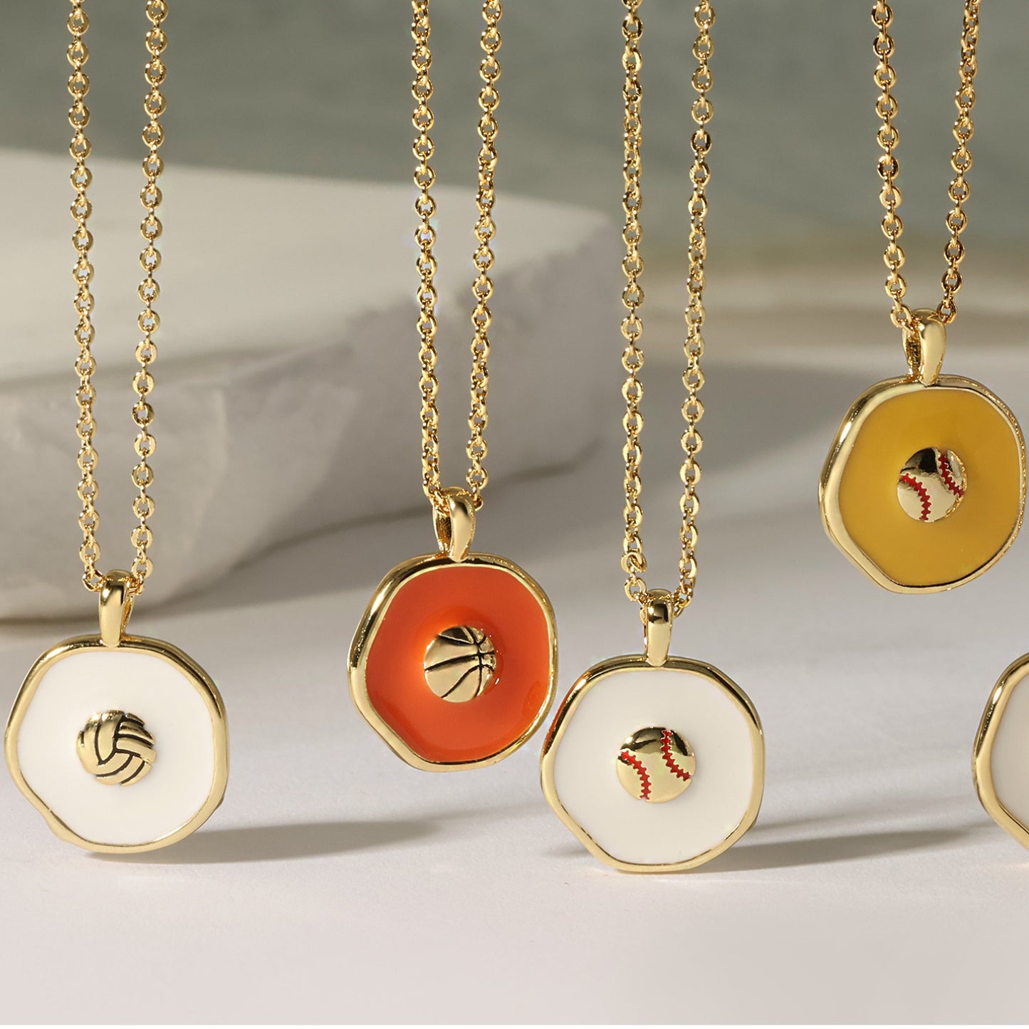 Spike! Volleyball Pendant Necklace