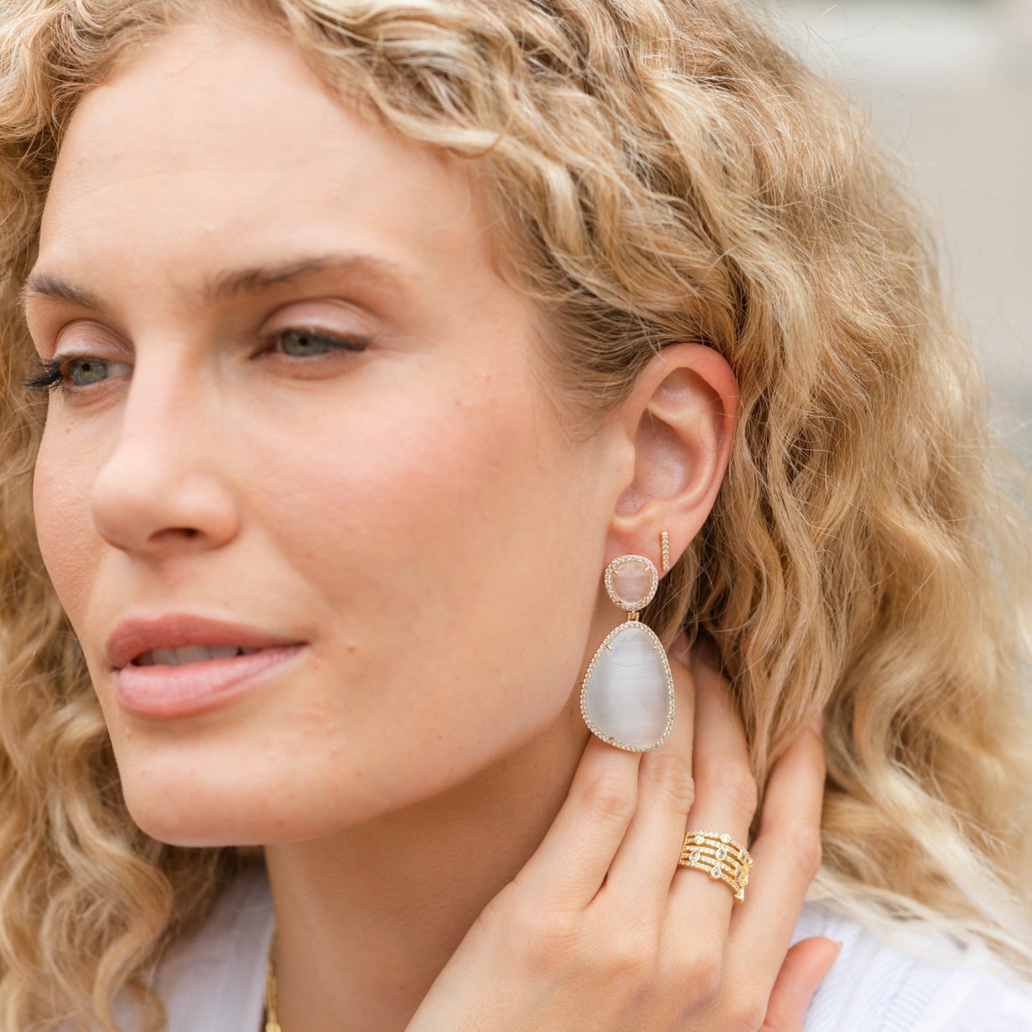 Bold Cat's Eye Earrings