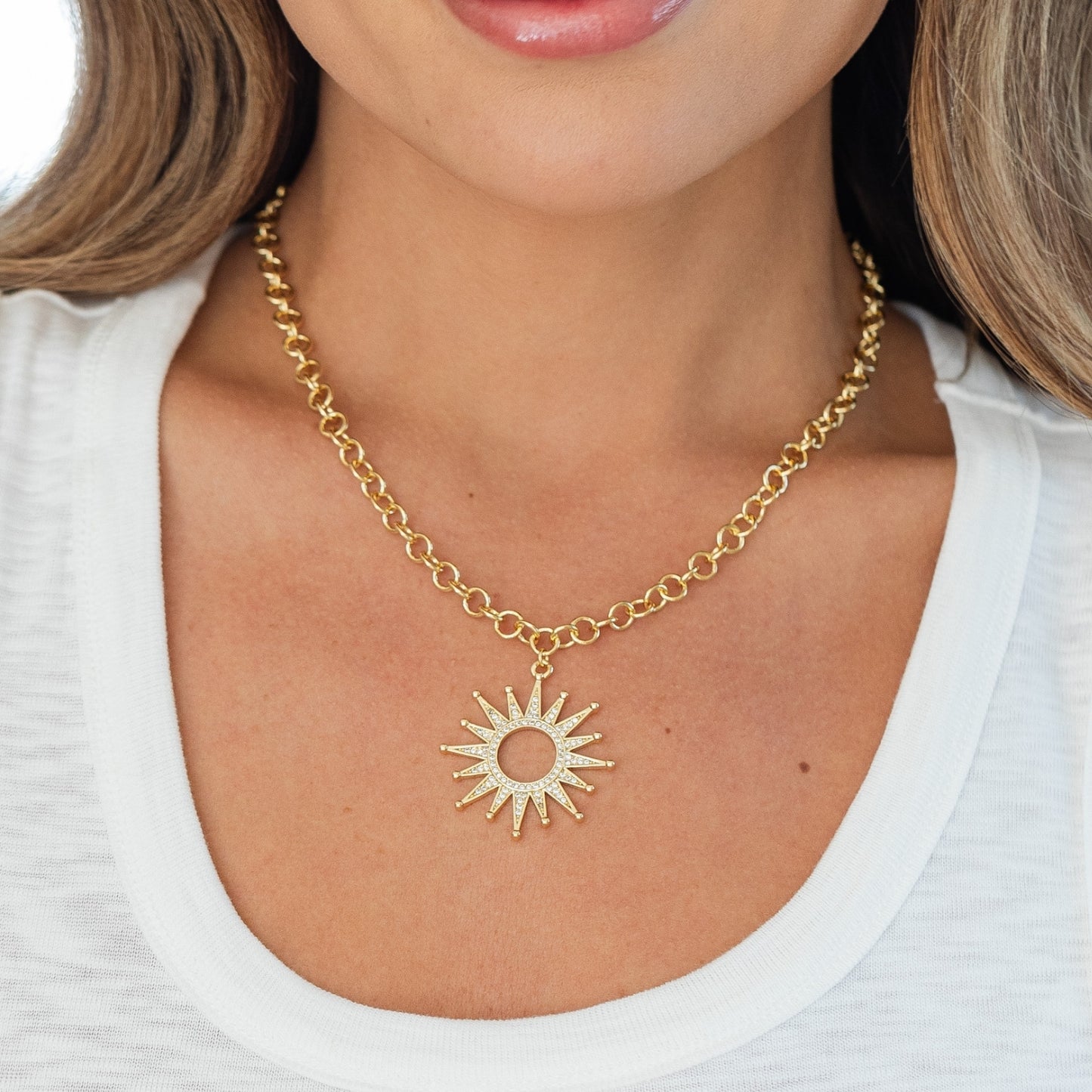Be the Light, Sun Statement Necklace