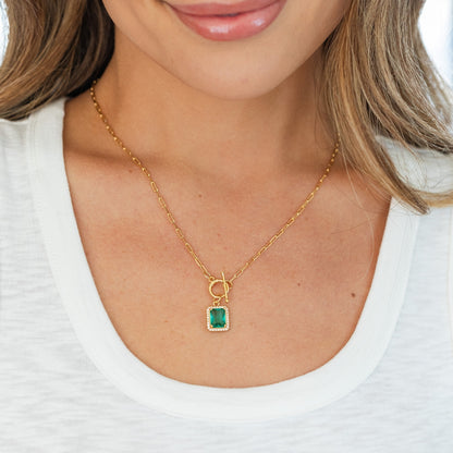 Elegant Pendant Toggle Necklace