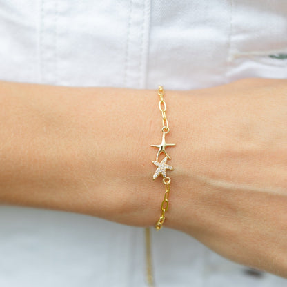 Double Starfish Pulley Bracelet
