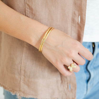 Cubic Zicronia Accented Bangle
