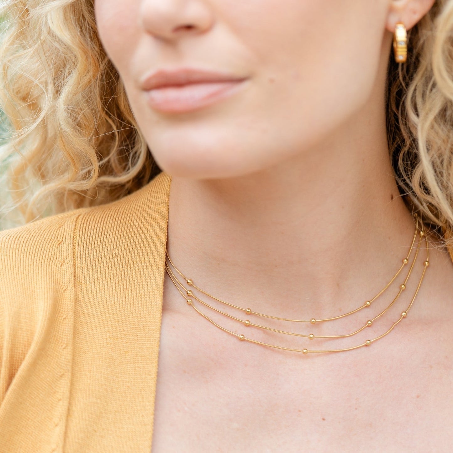 Simplicity Layered Up, Triple Layer Neklace