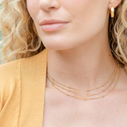 Simplicity Layered Up, Triple Layer Neklace