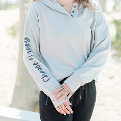 CHOOSE HAPPY Hooded Sweatshirt, XL