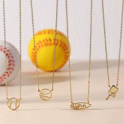 Basketball Petite Sports Necklace