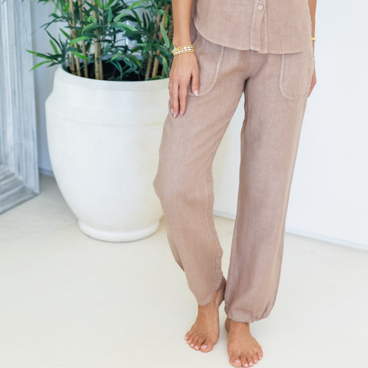 Linen Straight Leg Pants