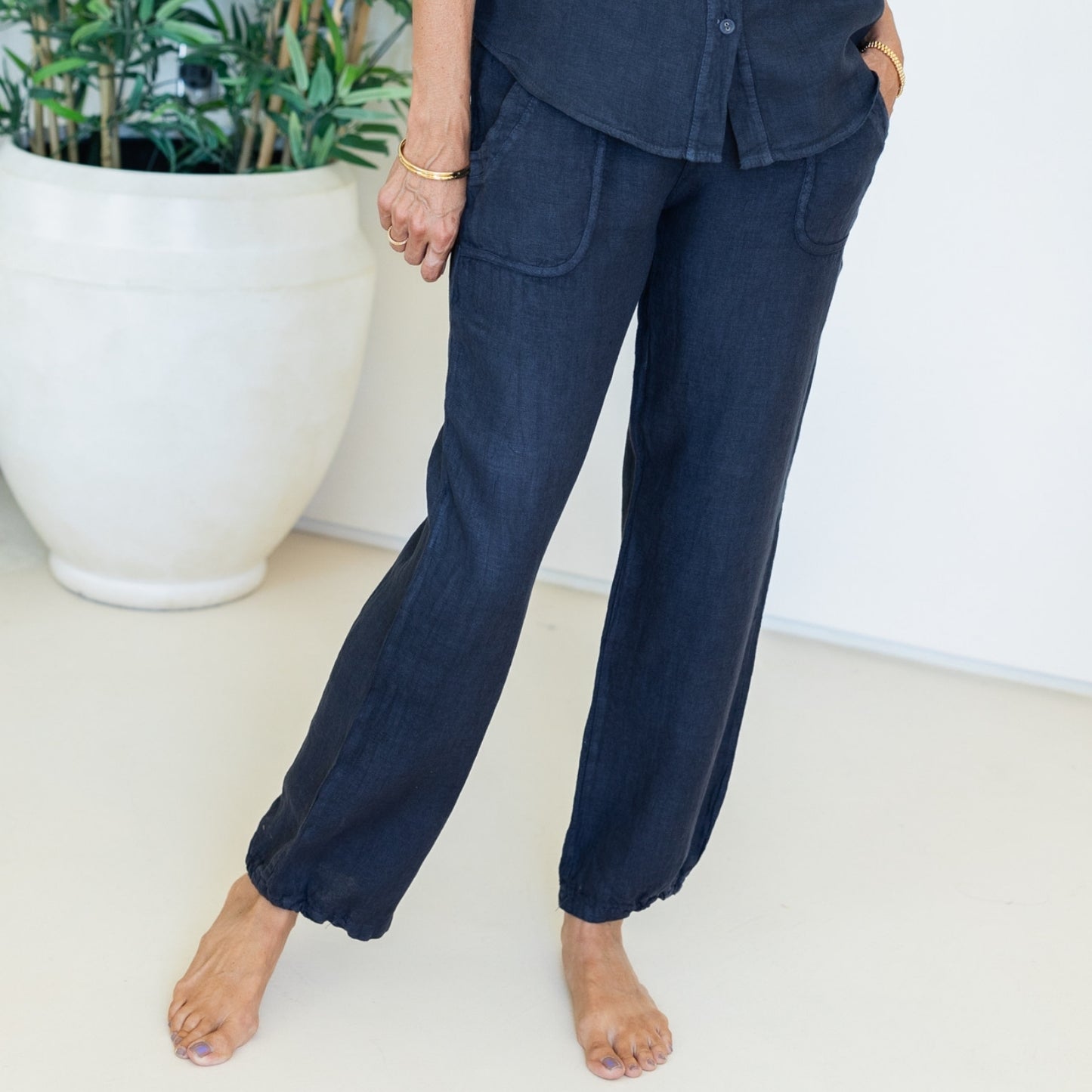 Linen Straight Leg Pants