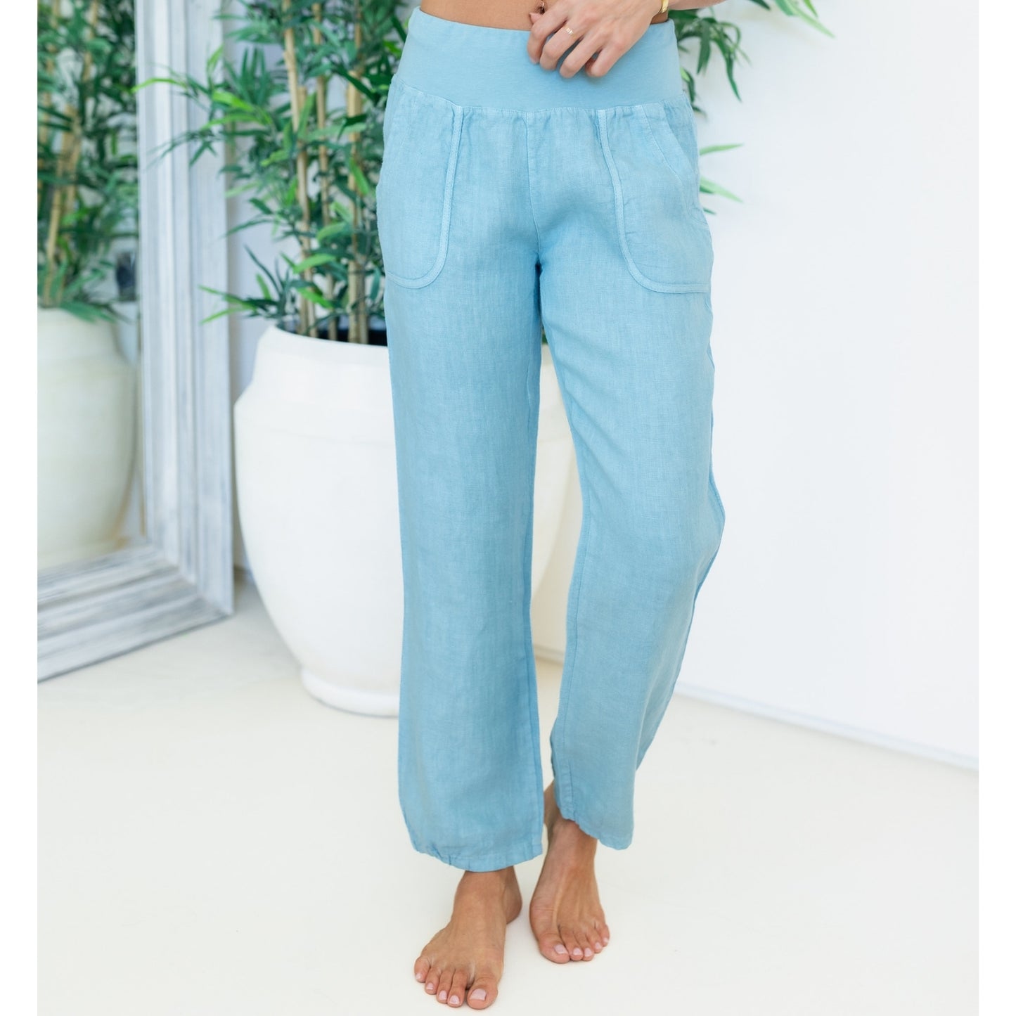 Linen Straight Leg Pants