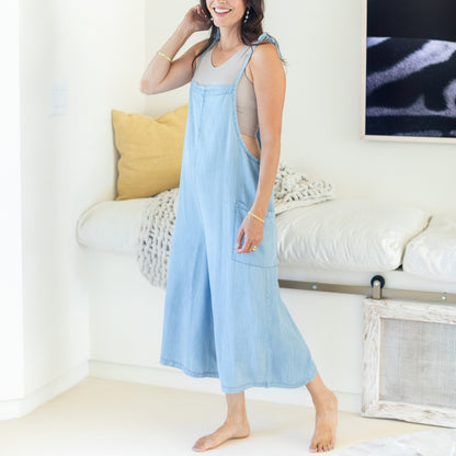 Lyocell Adjustable Romper with Side Pockets