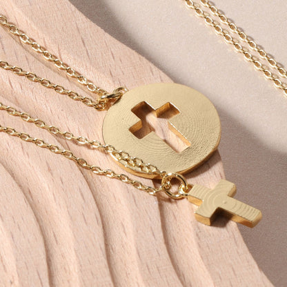 BFF Necklaces - Pair of Cross Necklaces