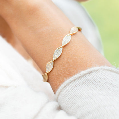 Twisted Pave Cuff Bracelet