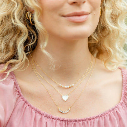 Baguette Curve Pendant Neckace