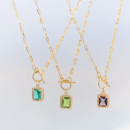Elegant Pendant Toggle Necklace
