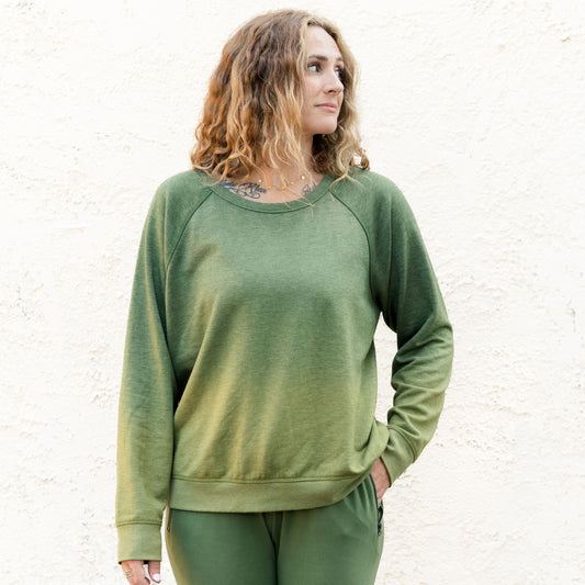 Carly Ombre Sweatshirt, Moss