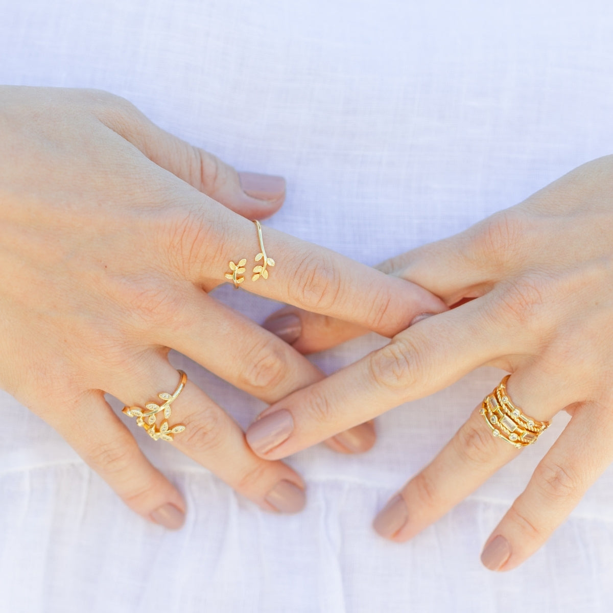 Adjustable Delicate Leaf Ring