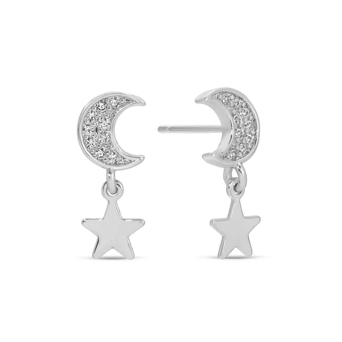 Moon & Star Studs On Velvet Gift Tag