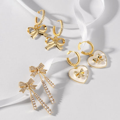 Pave Huggies with Bow
