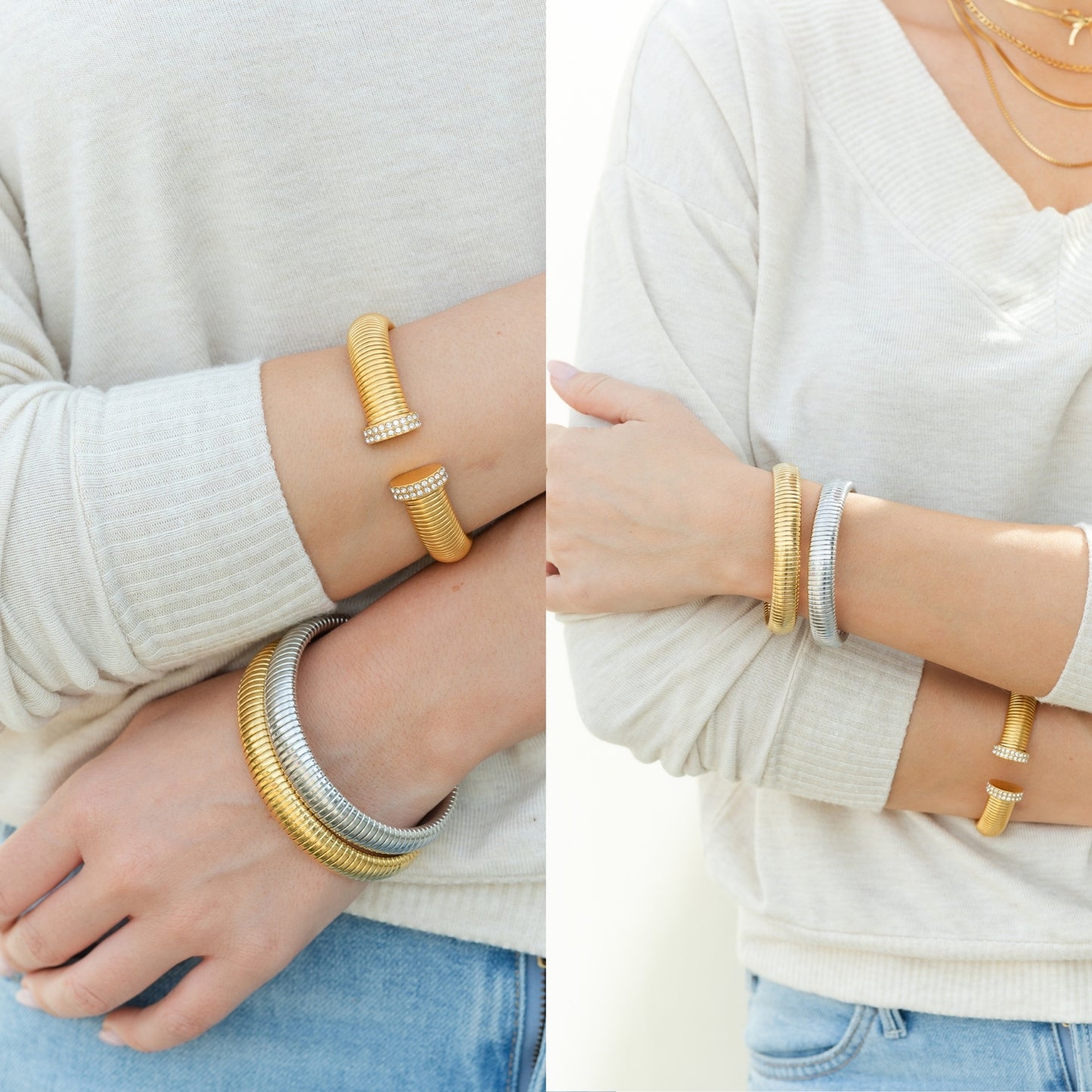 Large Flex Cross Over Bracelet, Water Resistant